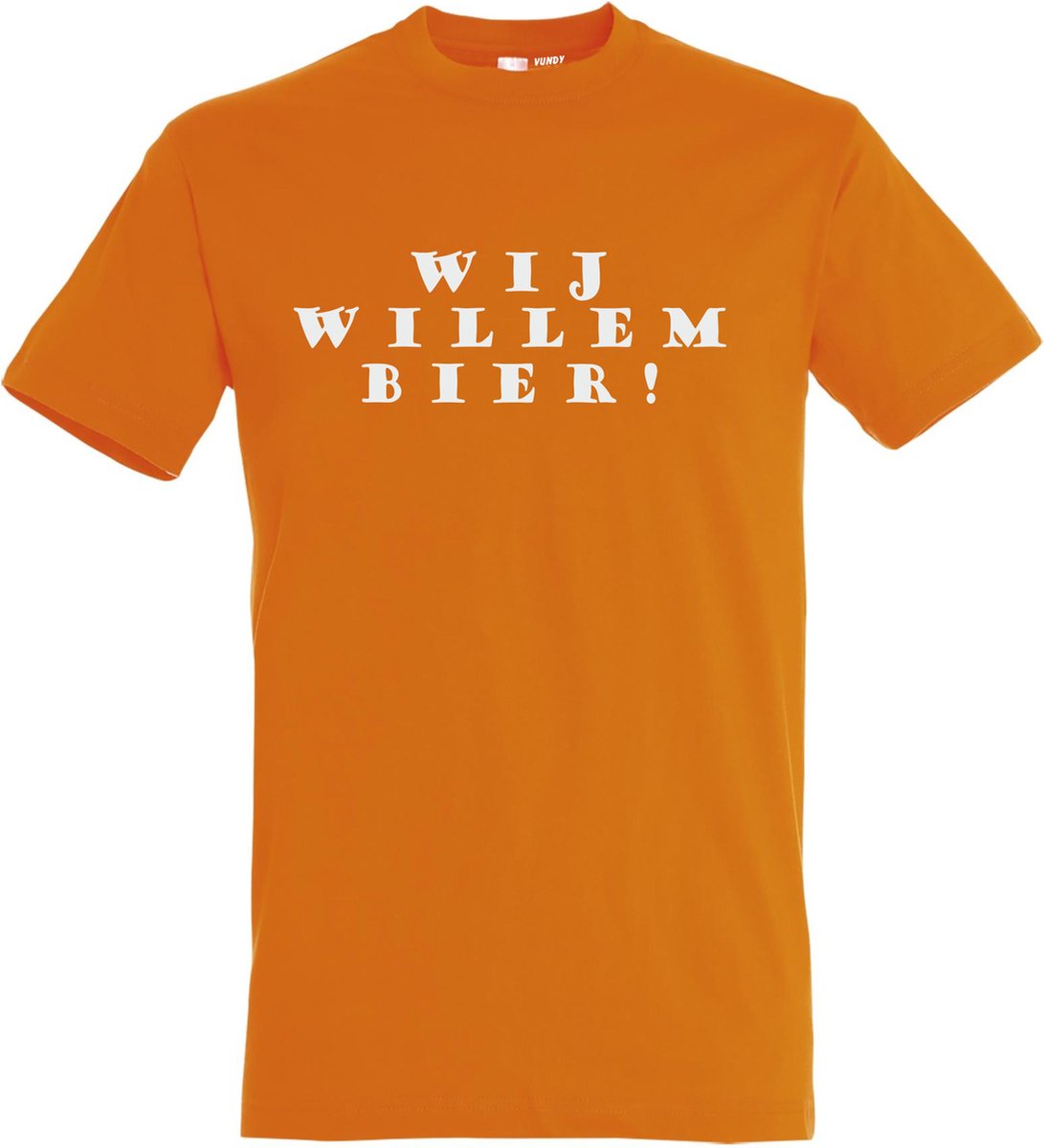 T-shirt Wij willem bier | Koningsdag | oranje shirt | Koningsdag kleding | Oranje | maat 3XL